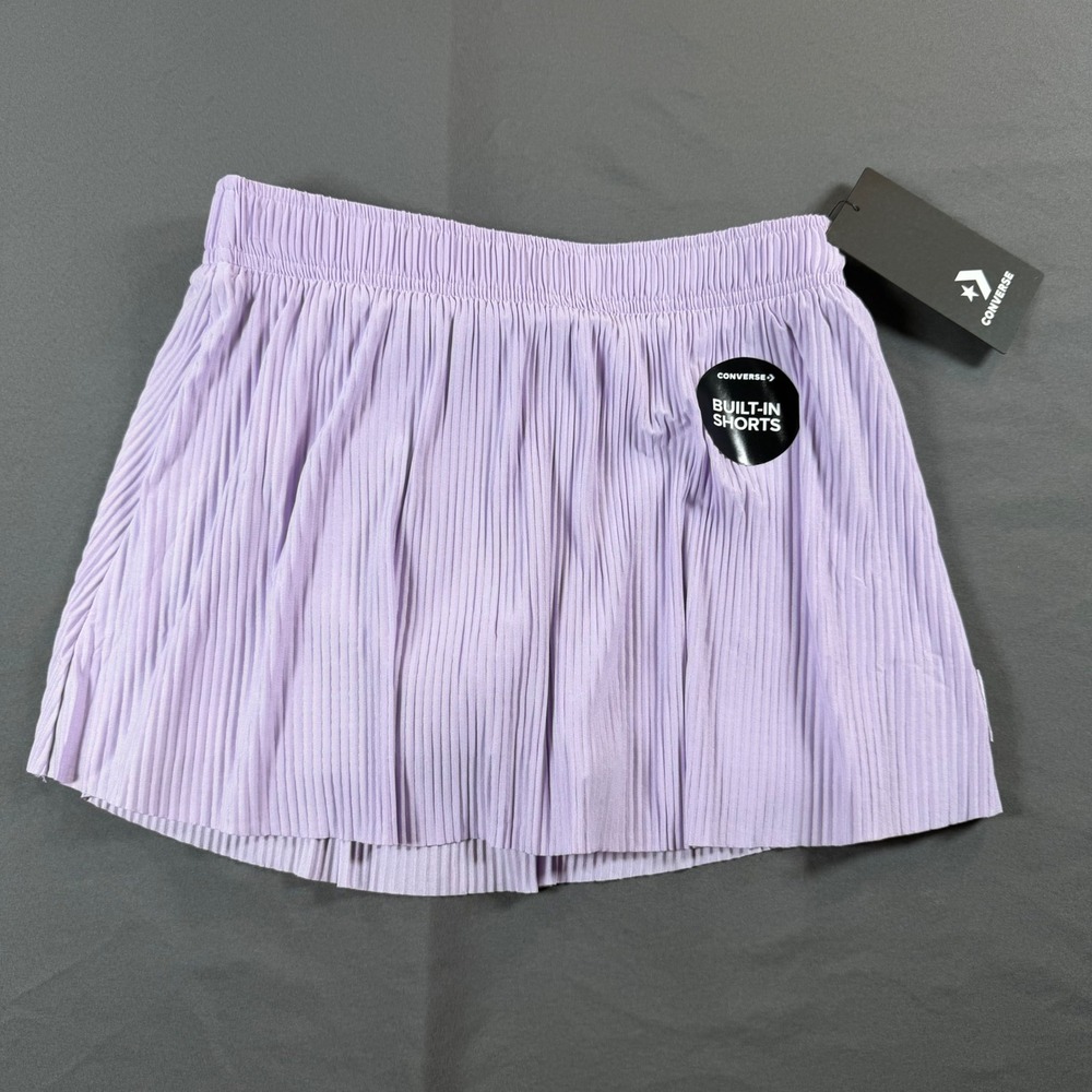 Converse Girls Lavender Purple Pleated Skort with Built-In Shorts Size XS 6-9Y